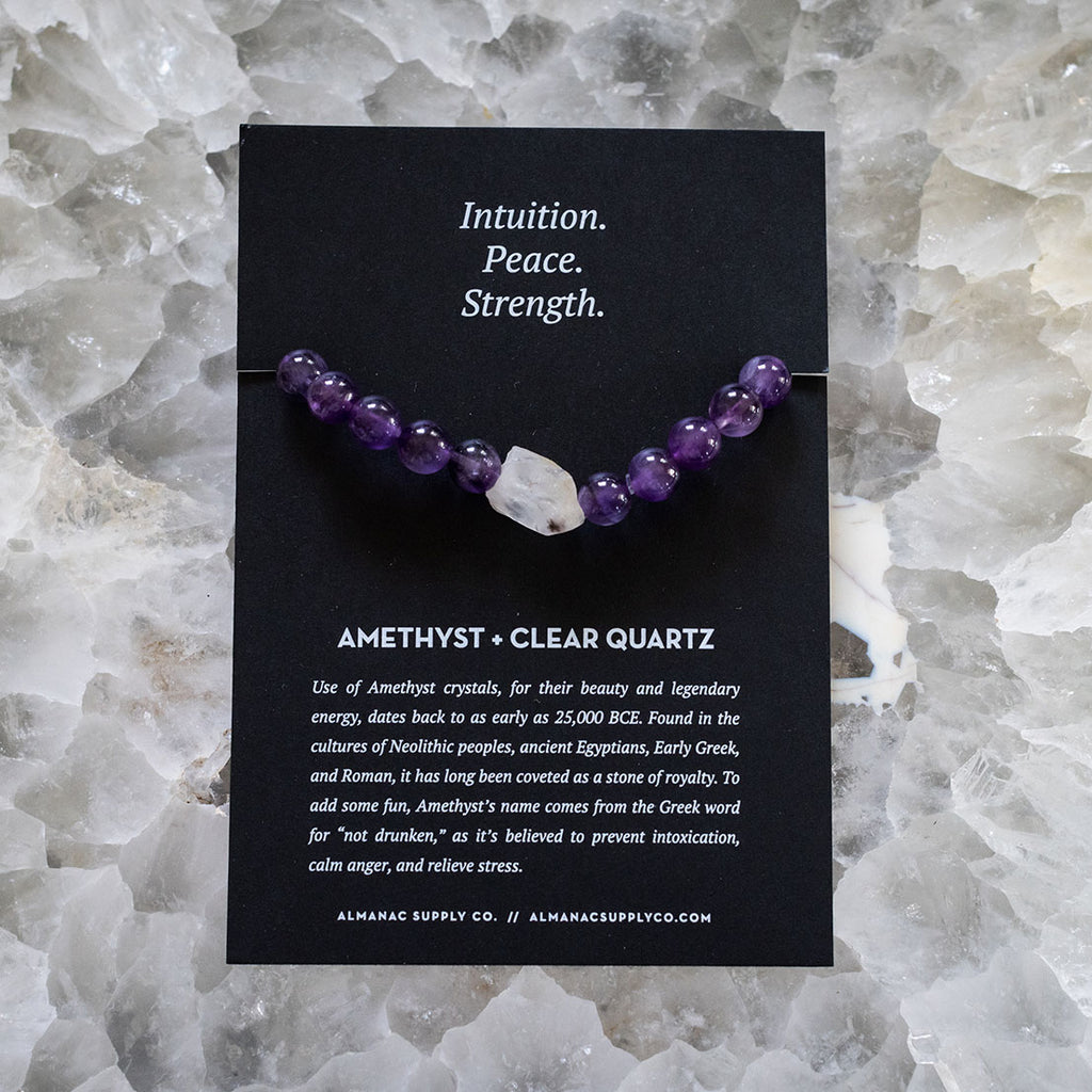 Amethyst Beaded Bracelet By ASANA Crystals