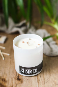 Summer Candle with plants and matchsticks