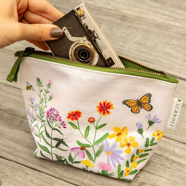 Wildflower Canvas Pouch