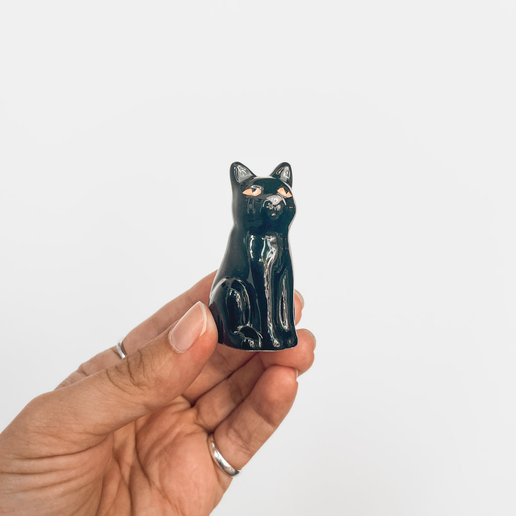 Black Cat Ceramic Charm