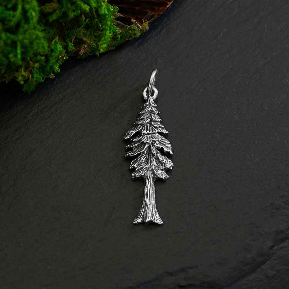 Pine Tree Charm in Sterling Silver