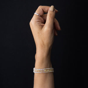 Ethiopian Opal Seed Bead Crystal Bracelet