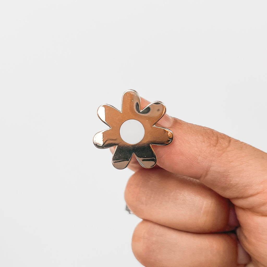 Daisy Enamel Pin