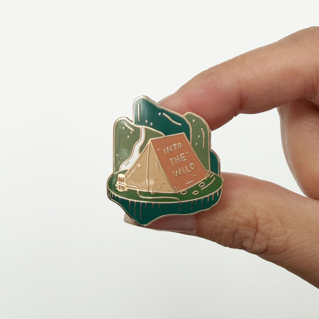 Into the Wild Campsite Enamel Pin