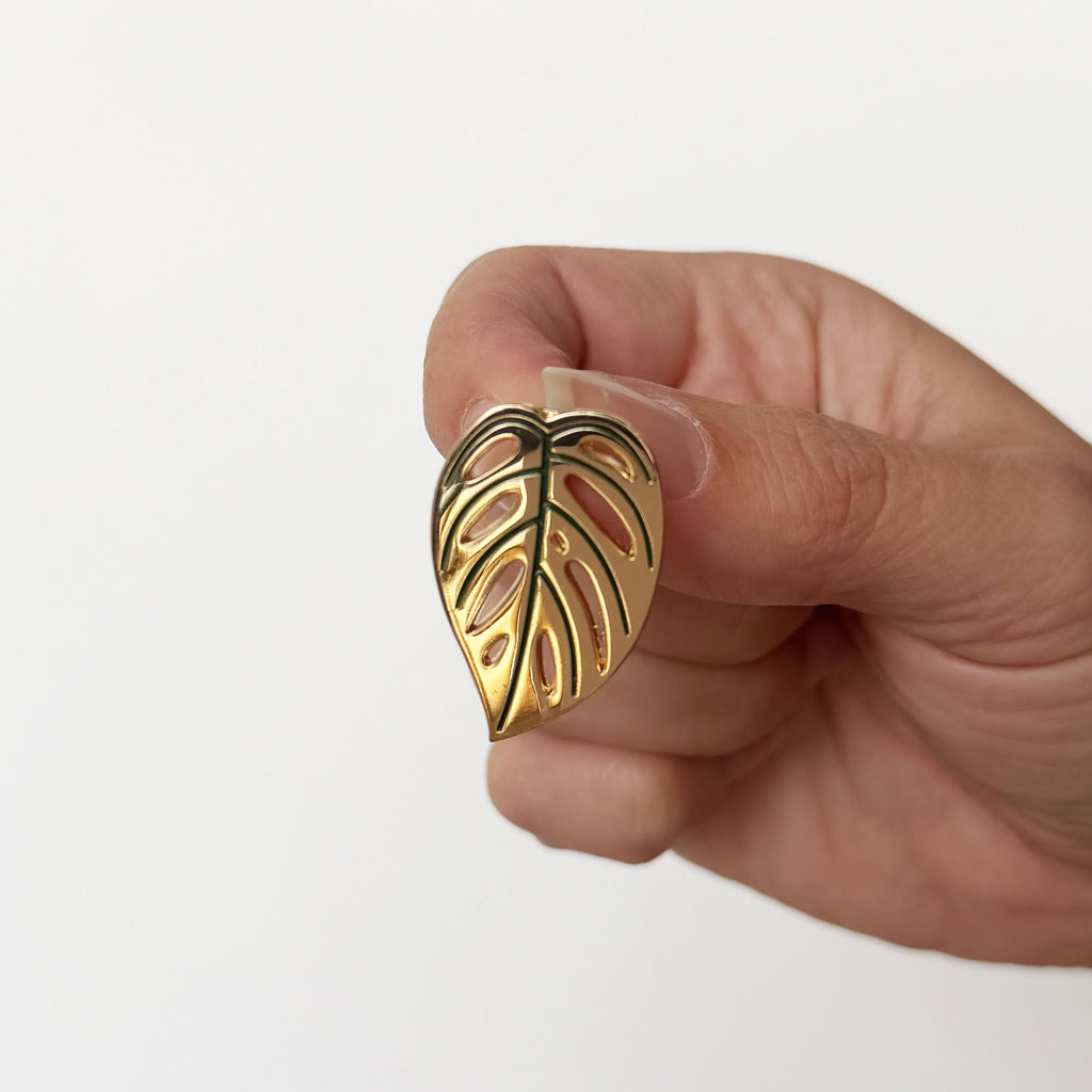 Swiss Cheese Monstera Enamel Pin