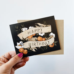 Happy Birthday Oranges Greeting Card