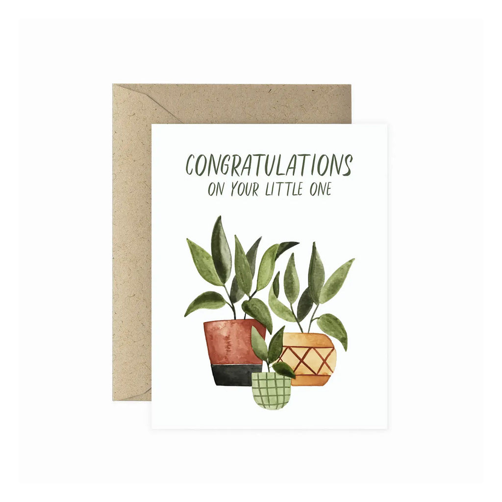 Congratulations on Your Little One Plant Greeting Card