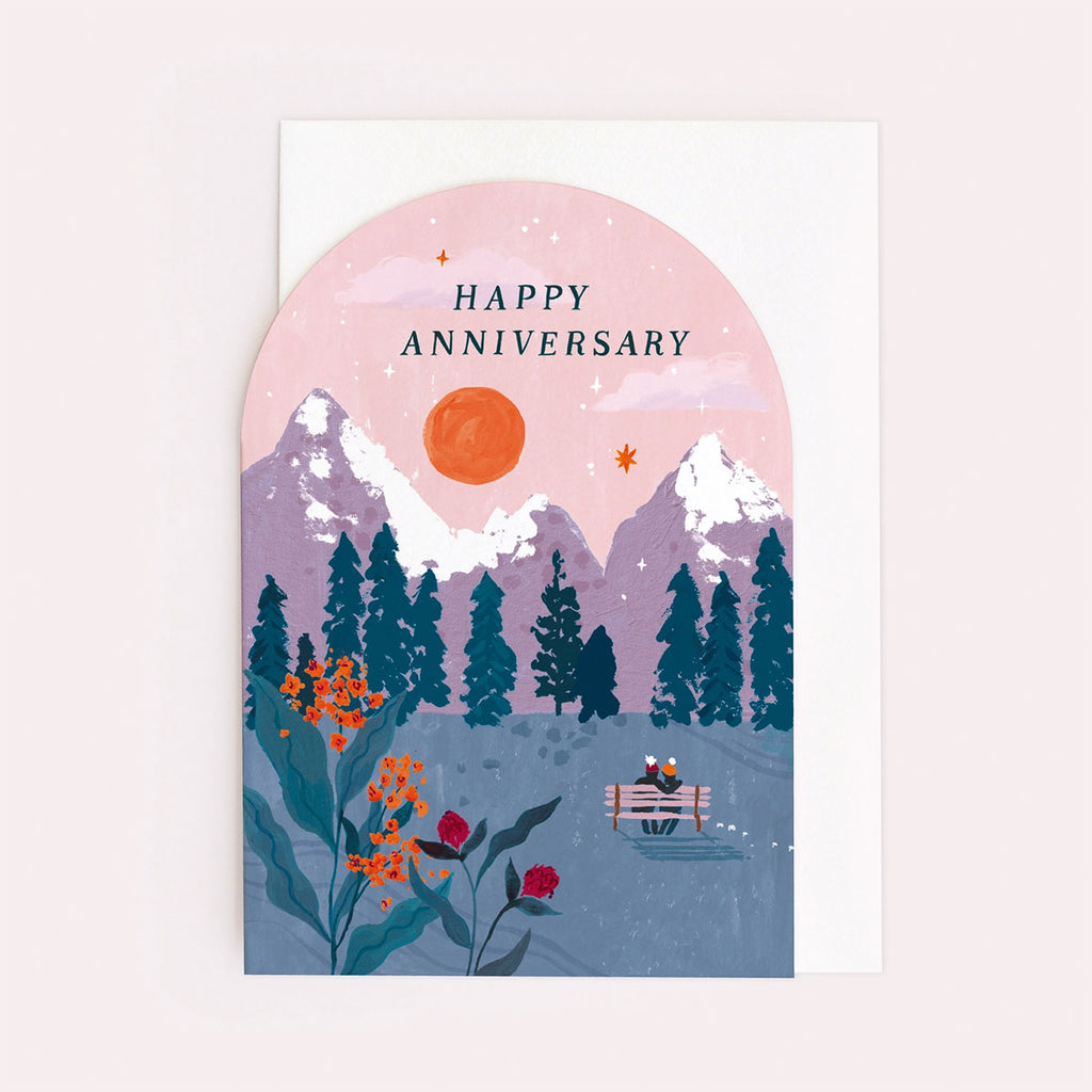 Happy Anniversary Sunset Greeting Card