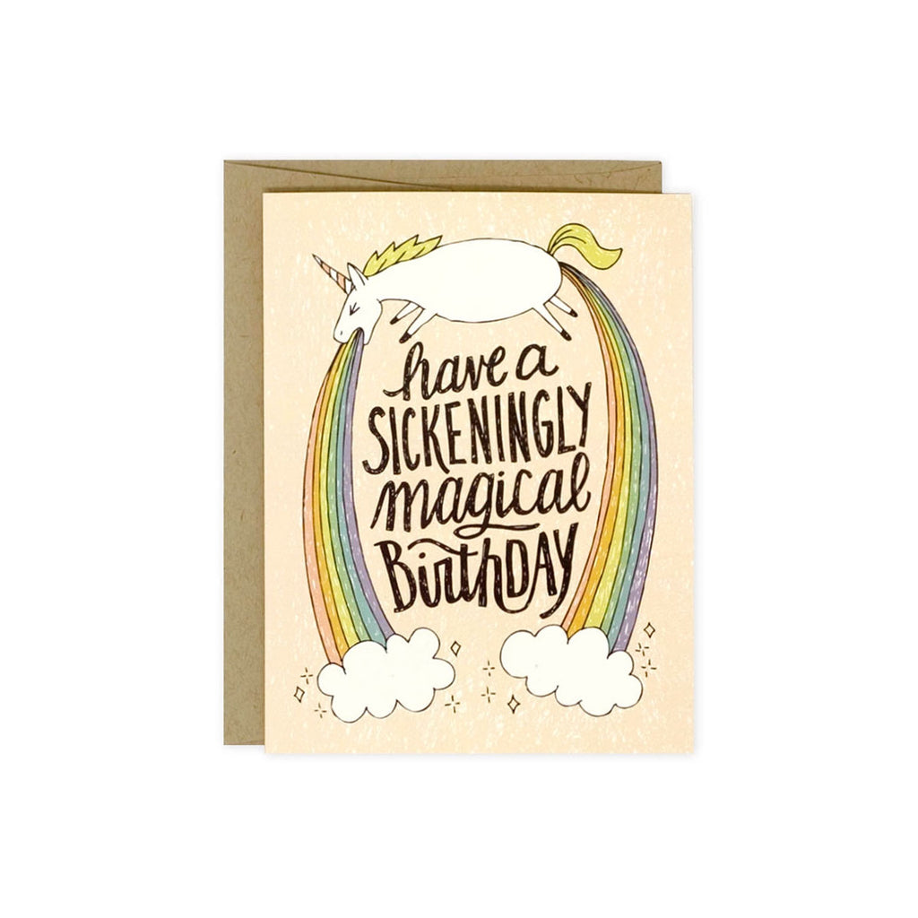 Sickeningly Magical Birthday Greeting Card