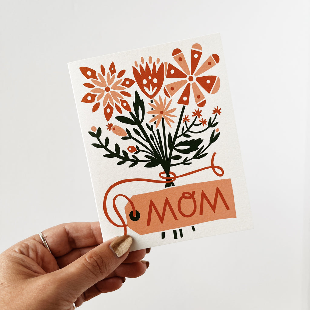 Mom Flower Bouquet Greeting Card