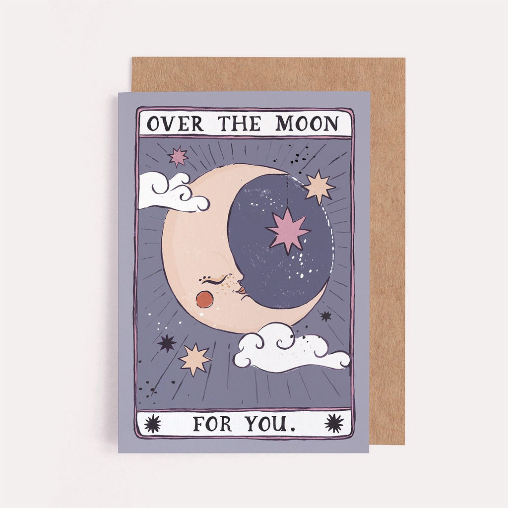 Over the Moon for You Greeting Card