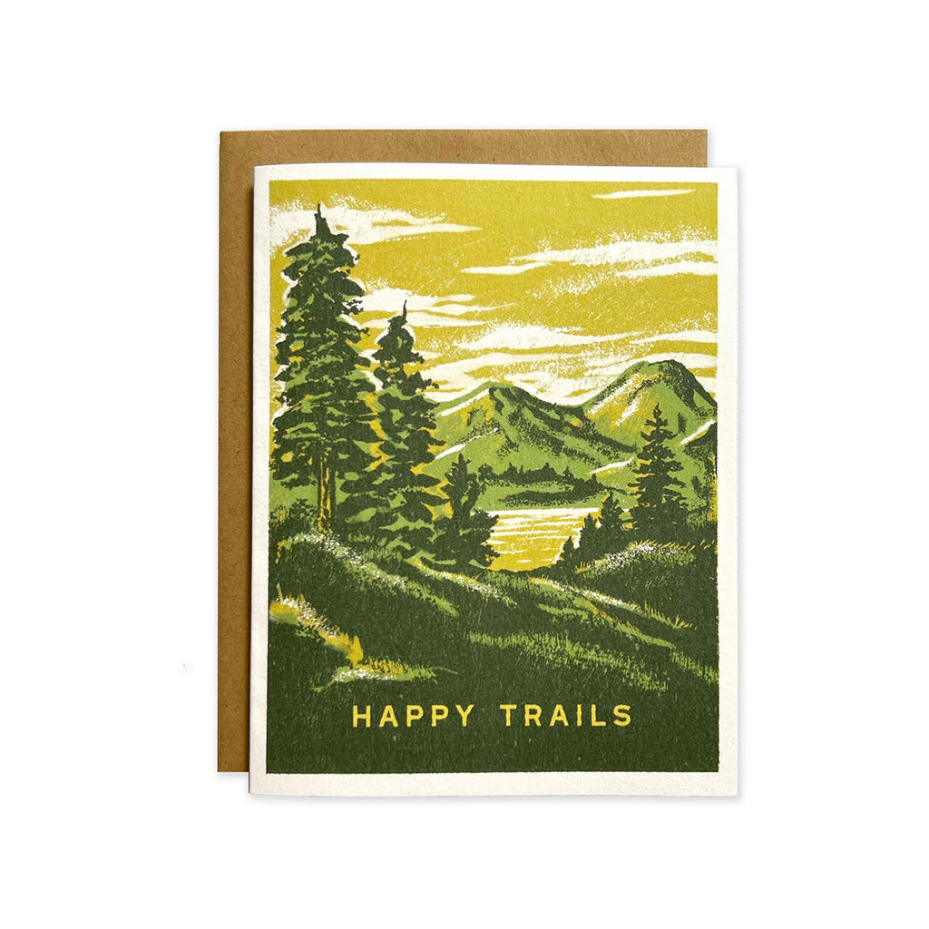 Happy Trails Mountain View Greeting Card