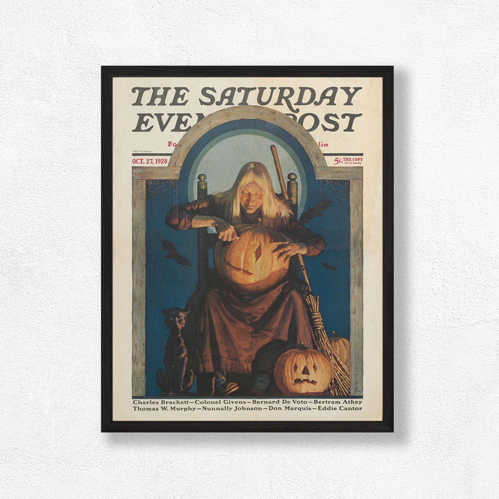 Pumpkin Witch Art Print - Harvest Moon Collection