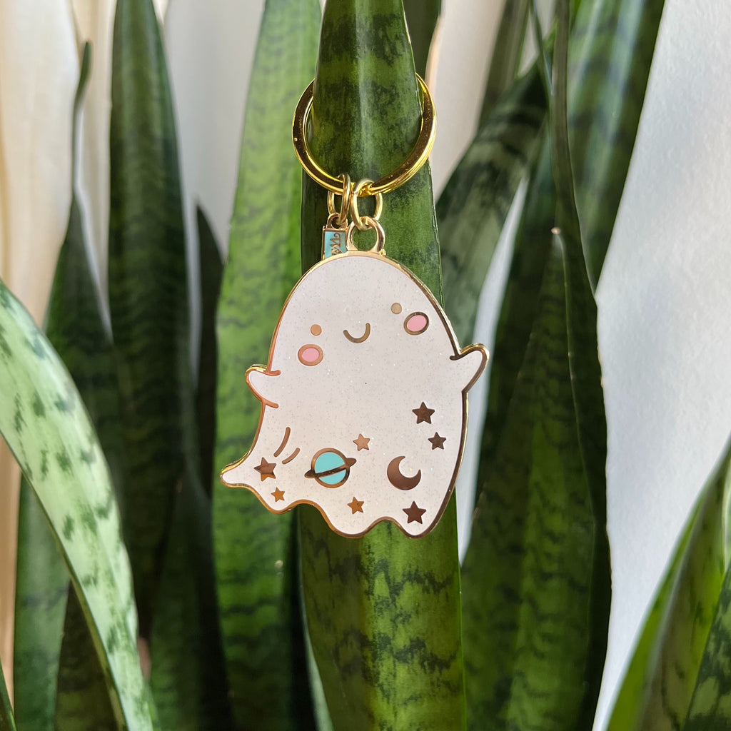 Celestial Ghost Enamel Keychain