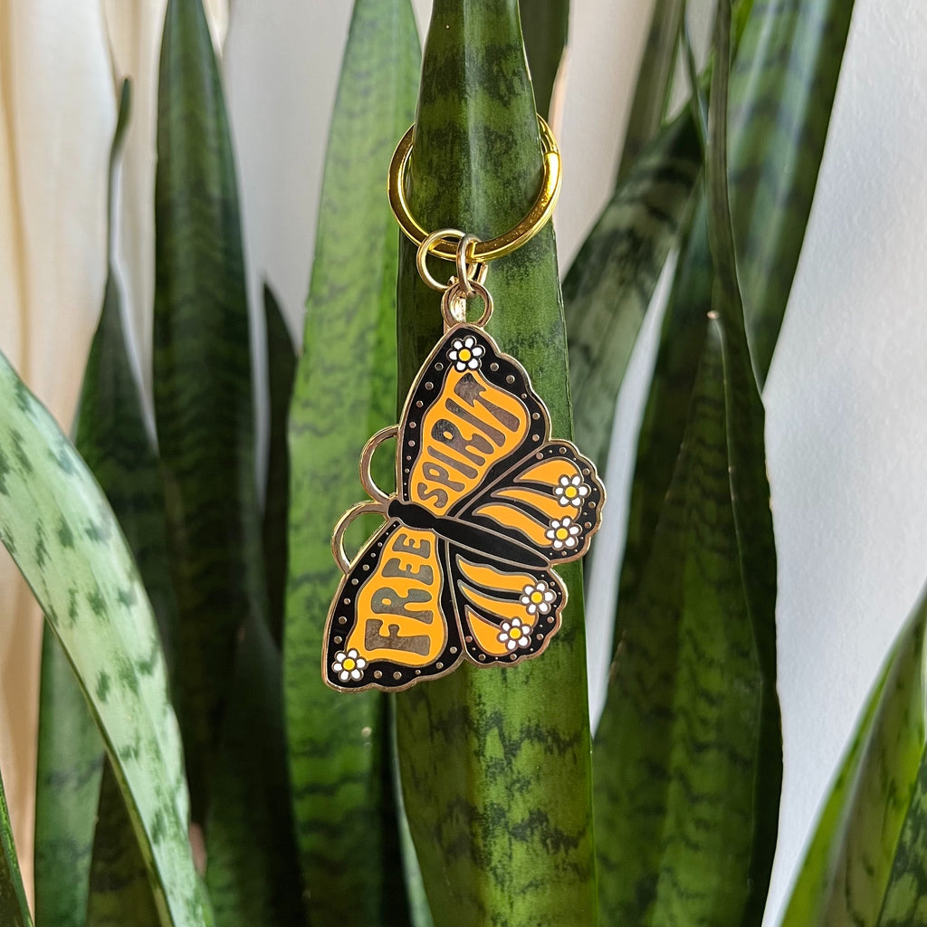 Free Spirit Monarch Butterfly Keychain