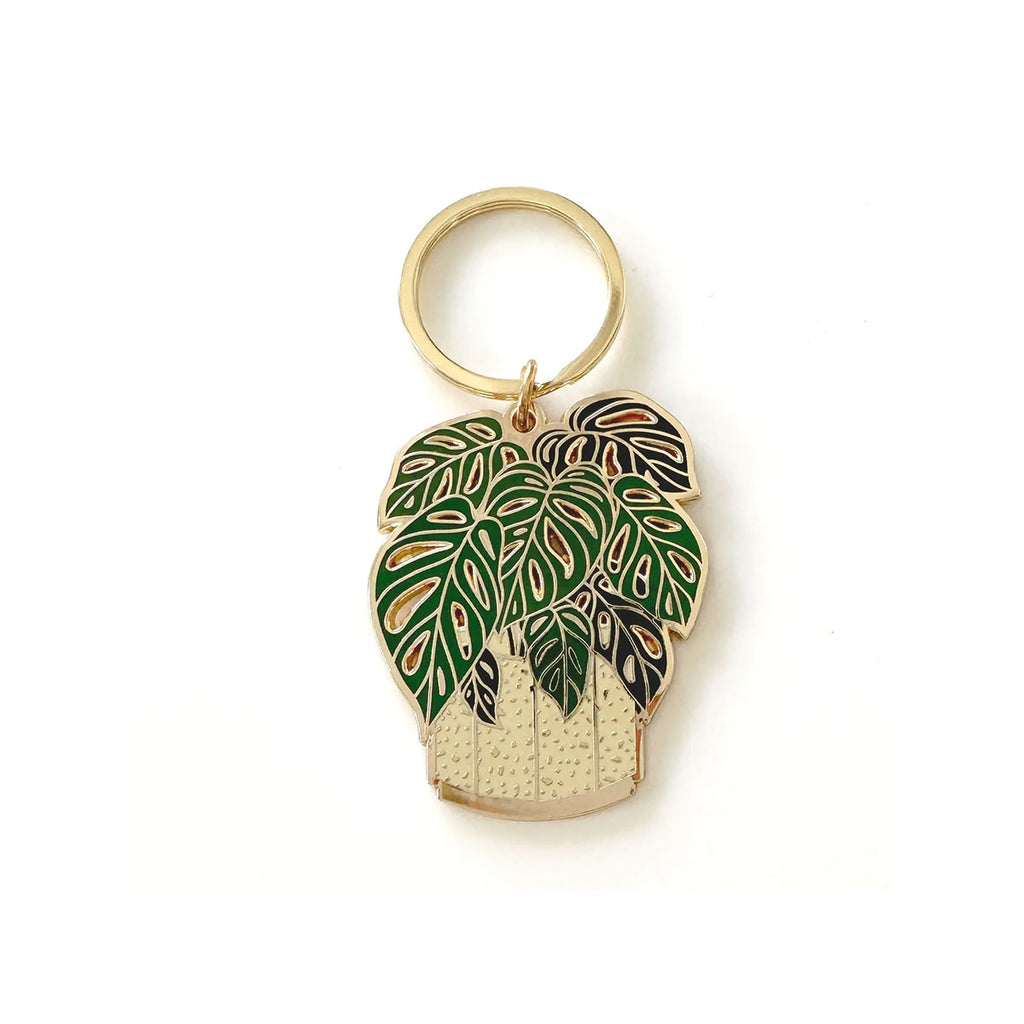 Swiss Monstera Keychain