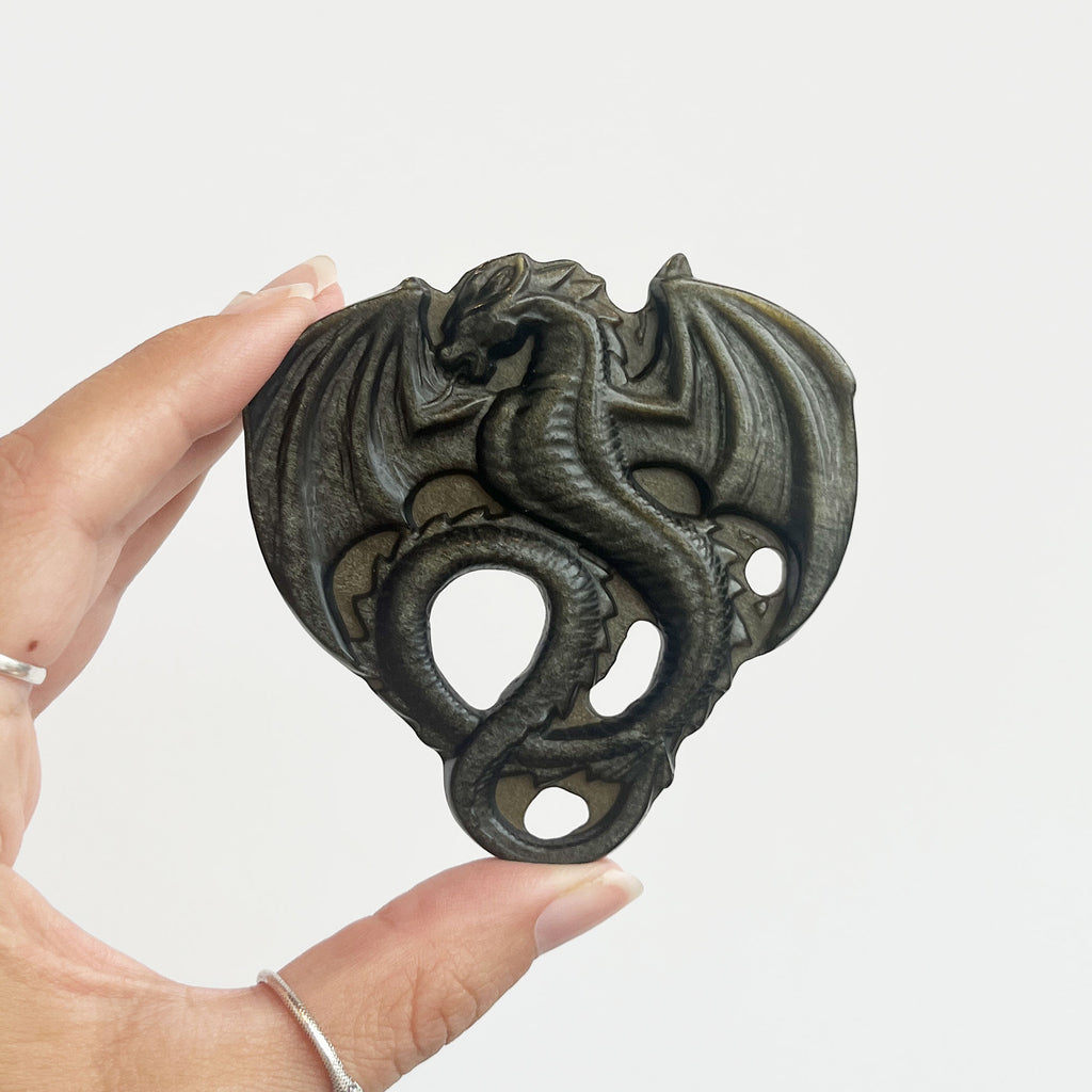 Gold Sheen Obsidian Dragon