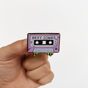 Hexy Songs Cassette Tape Enamel Pin