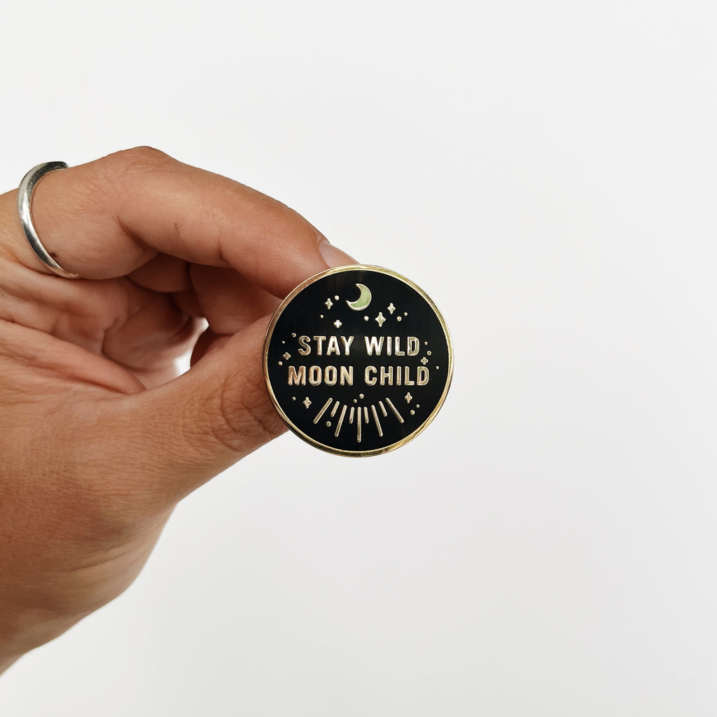 Stay Wild Moon Child Enamel Pin