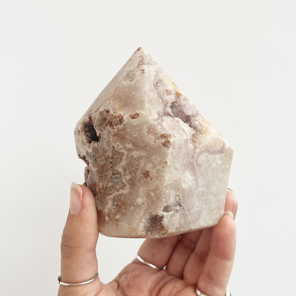 Pink Amethyst Tower, 6-Sided