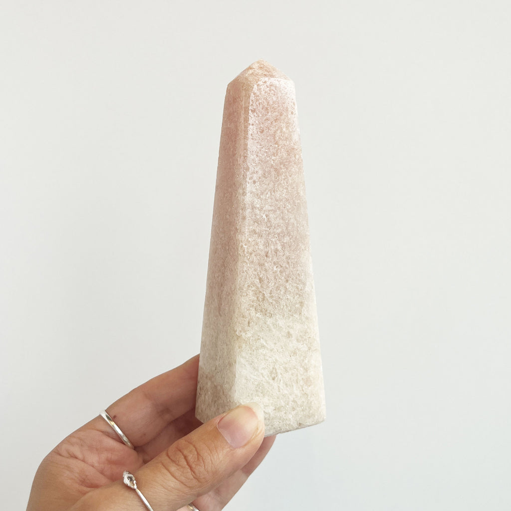 Pink Amethyst Tower, 4-Sided