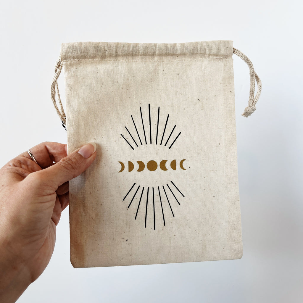 Moon Burst Drawstring Pouch