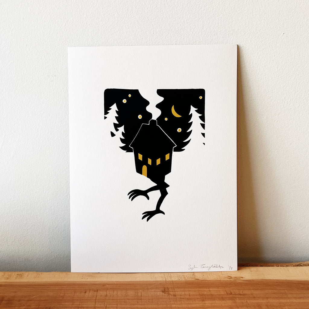 Baba Yaga Hut Art Print