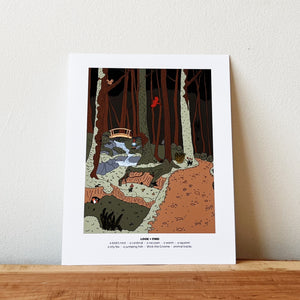 Wick the Gnome Look + Find Art Print - Forest