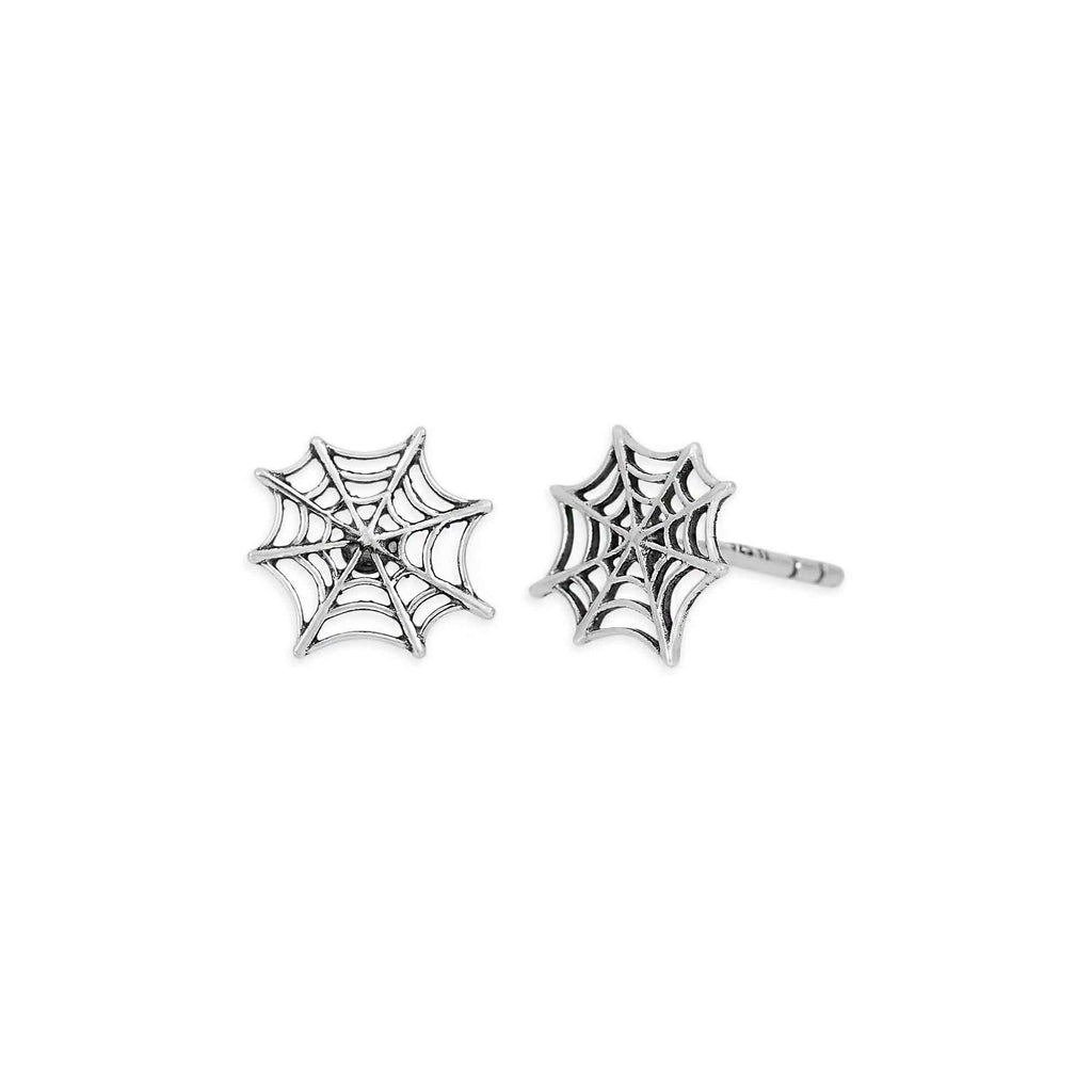 Spiderweb Stud Earrings in Sterling Silver