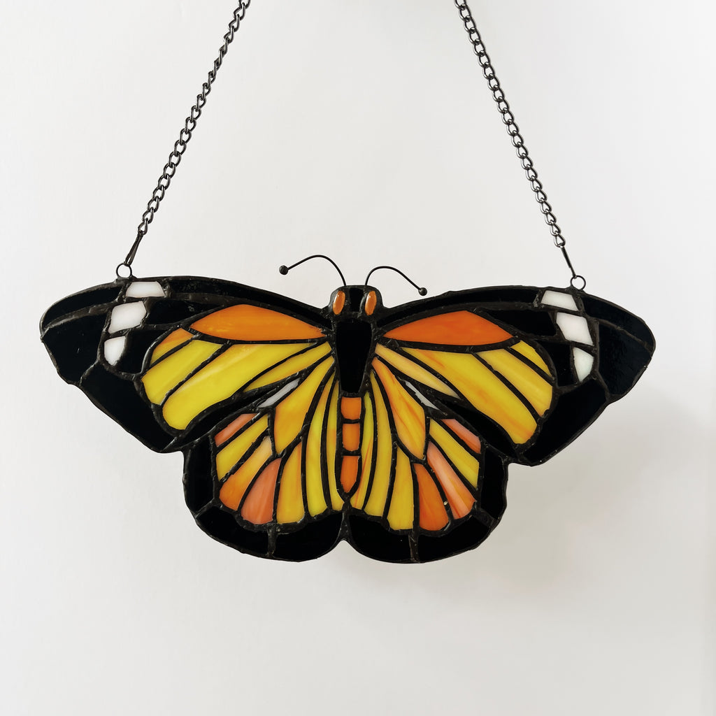 Hanging Stained Glass Butterfly - 6.5