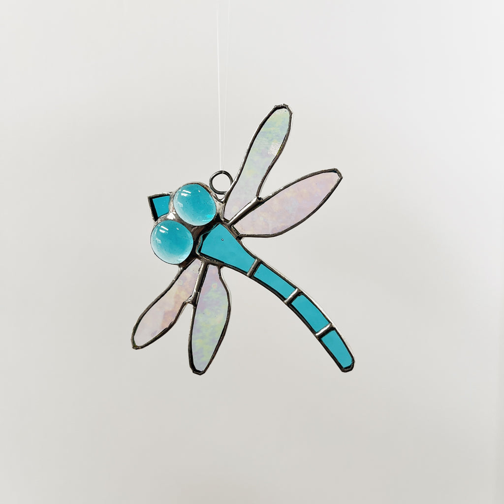 Hanging Stained Glass Dragonfly