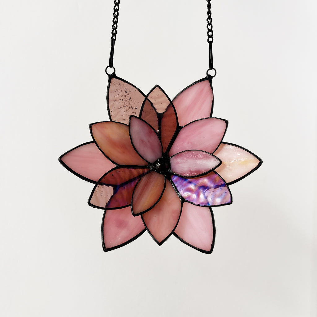 Hanging Stained Glass Flower