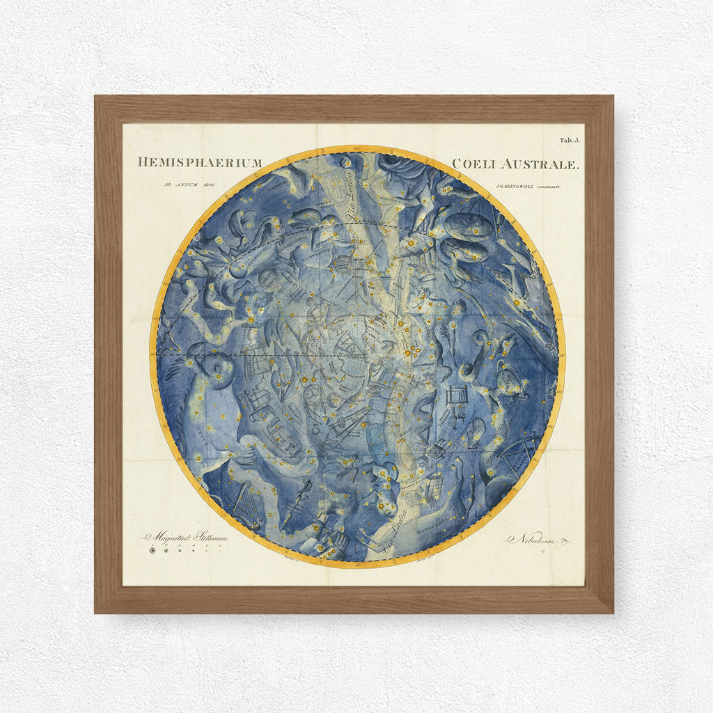 Southern Celestial Hemisphere Art Print - Star Gazer Art Collection