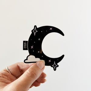 Crescent Moon Vinyl Sticker