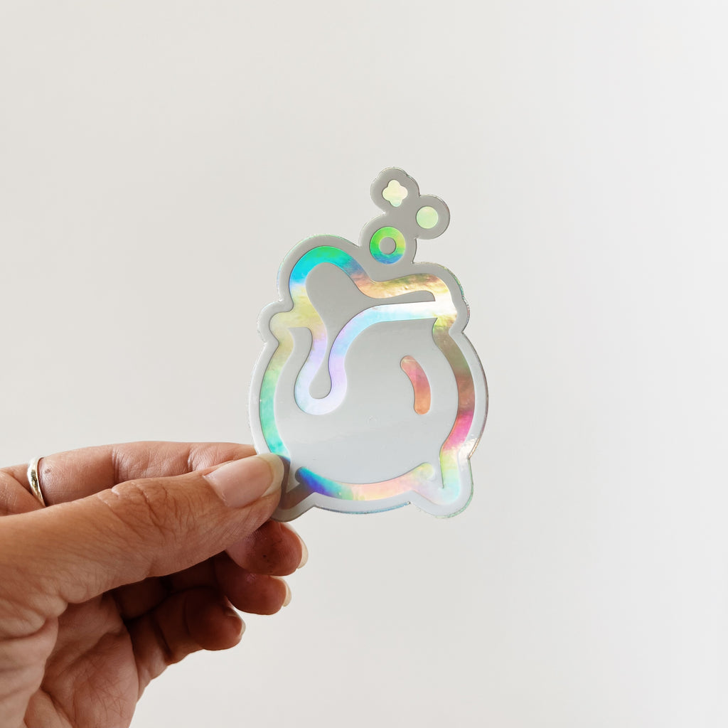 Holographic Cauldron Sticker 