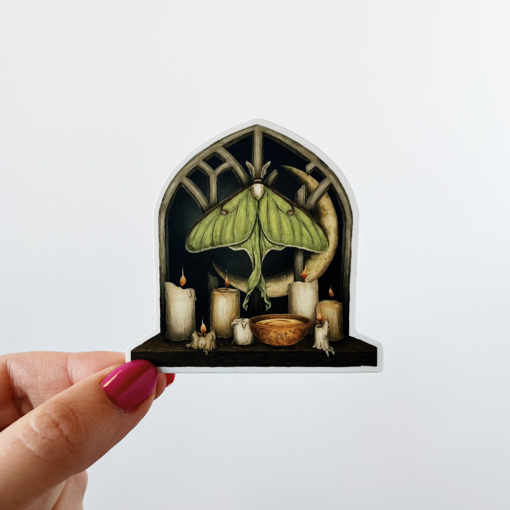 Luna Moth Window Sticker