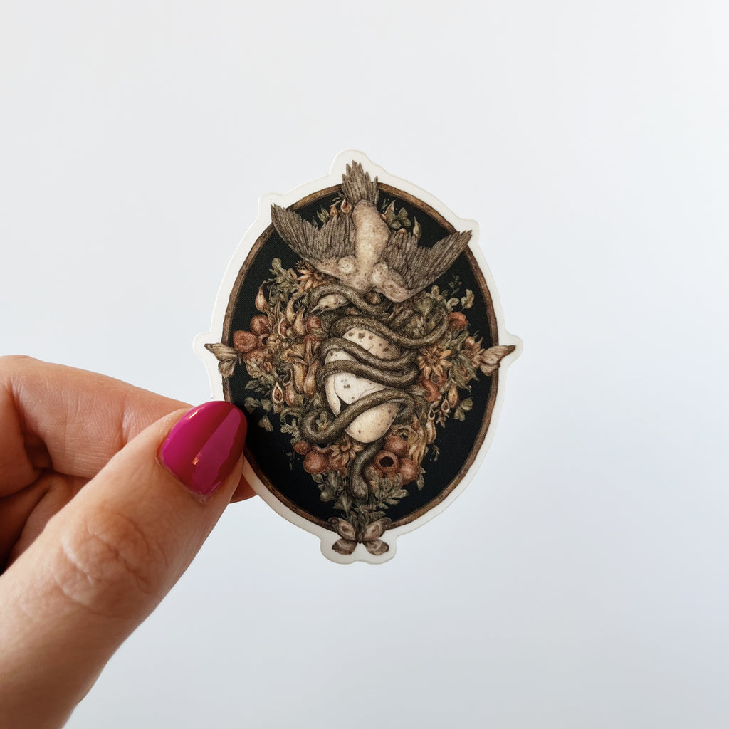 Snake and Egg Sticker