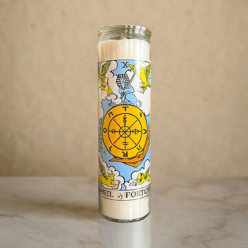 Wheel of Fortune Tarot Ritual Candle