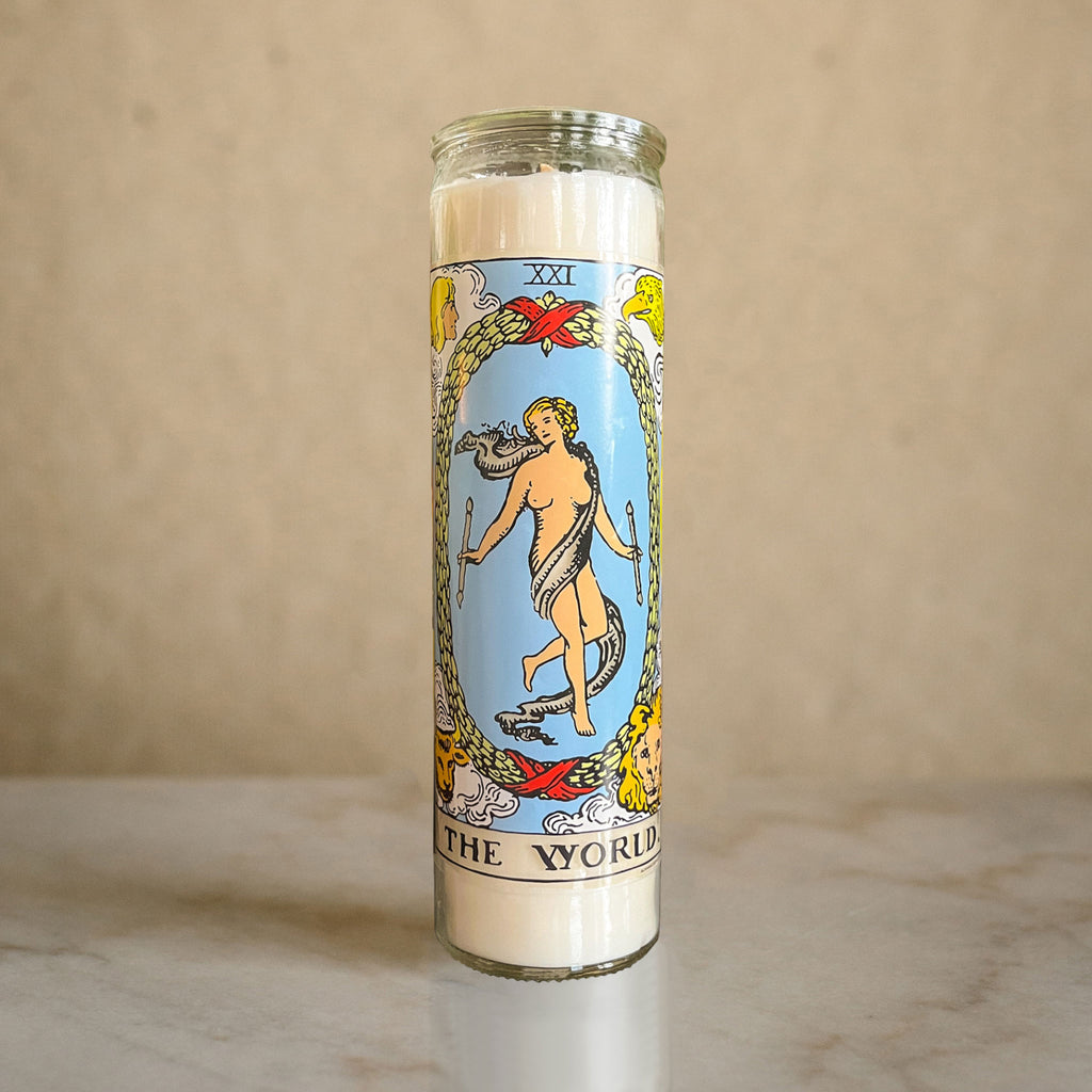 The World Tarot Ritual Candle