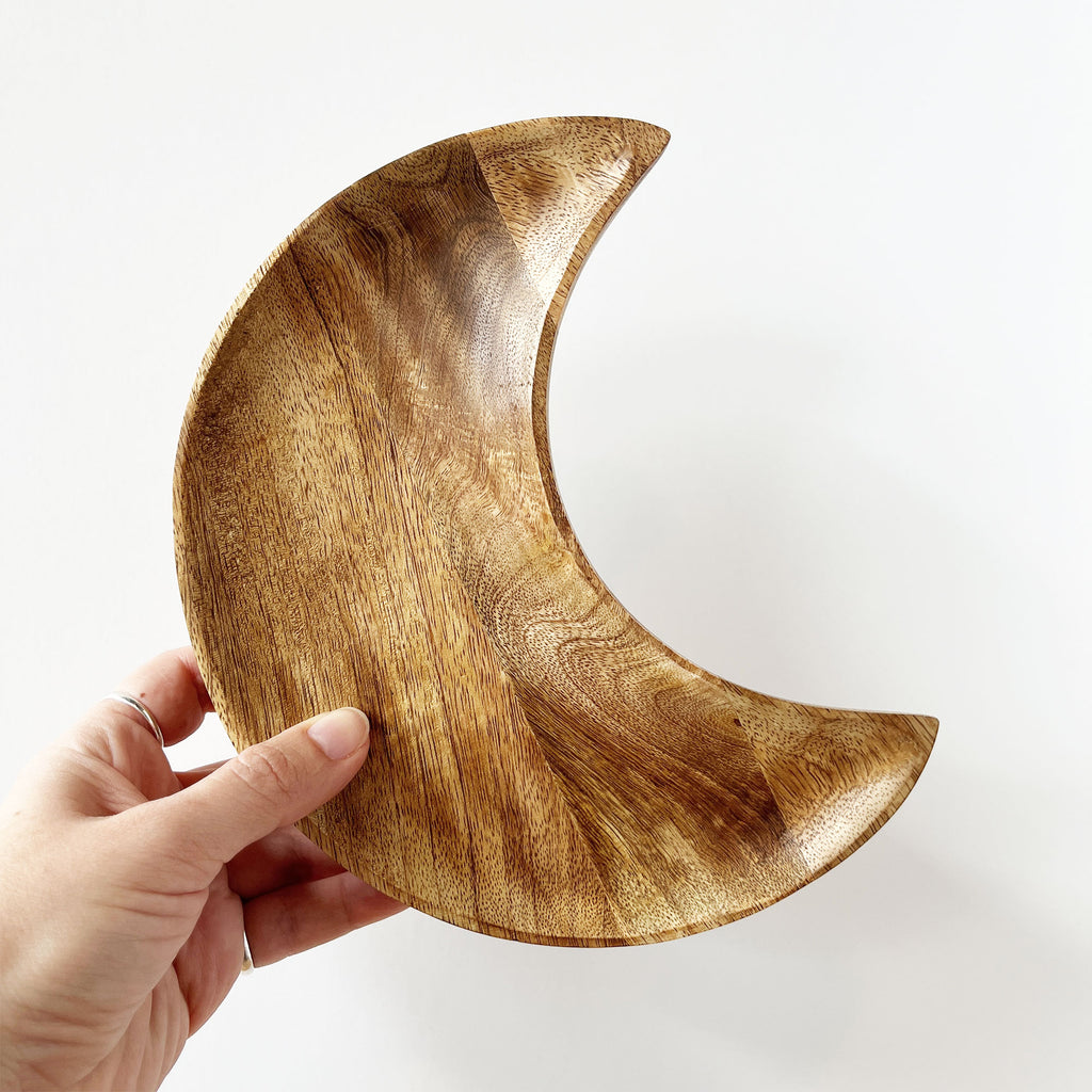 Crescent Moon Wooden Dish