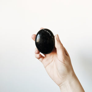Black Tourmaline palm stone