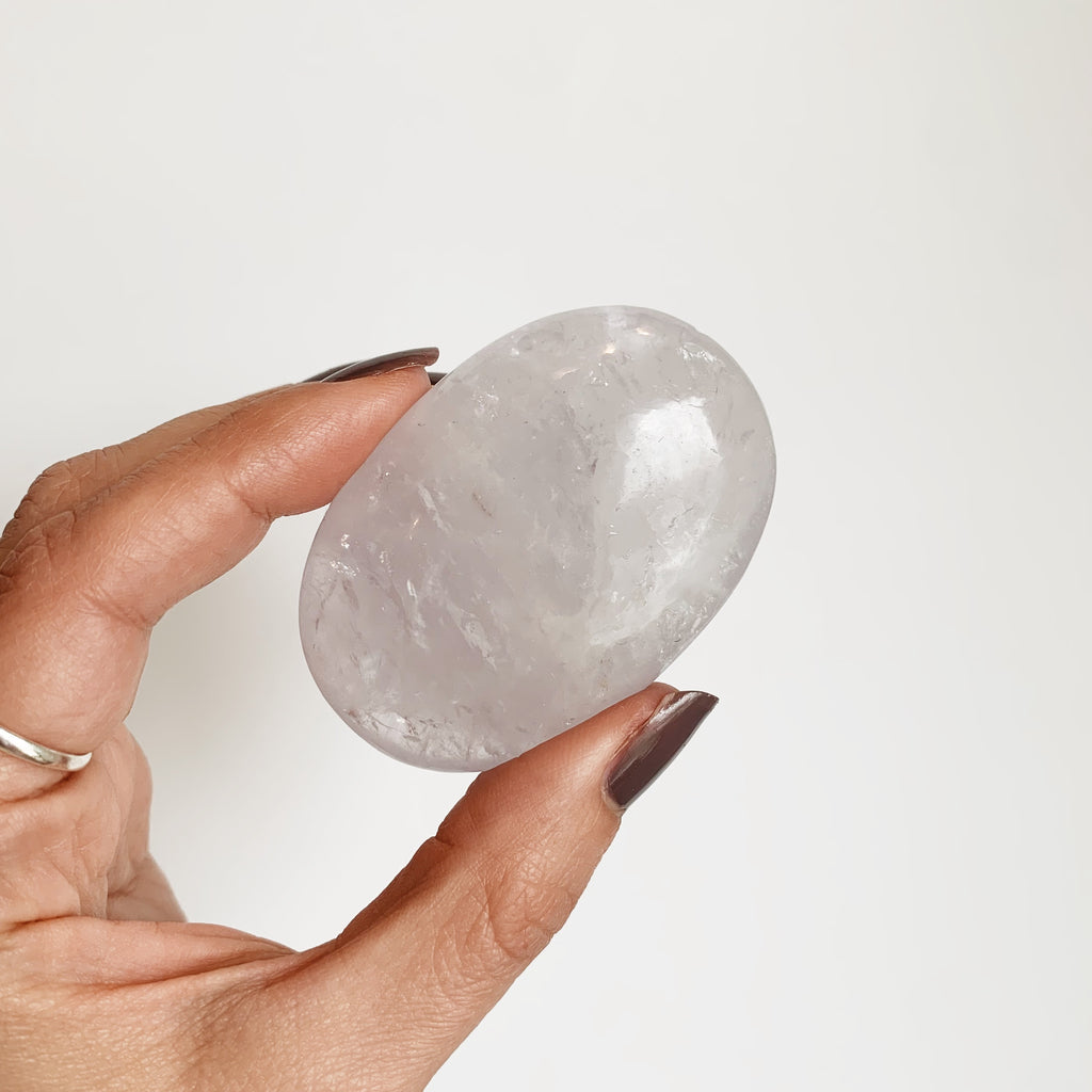 Clear Quartz palm stone