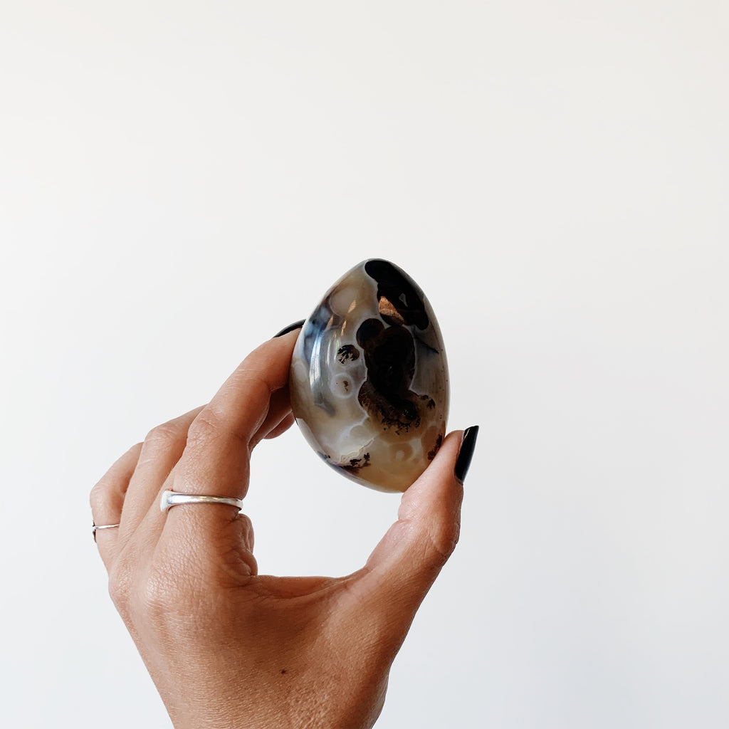 Dendritic Agate palm stone