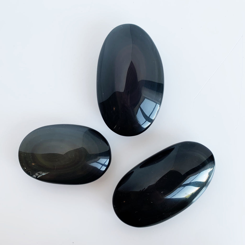 Rainbow Obsidian palm stone