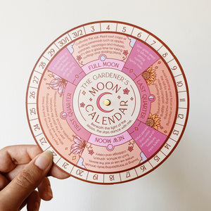 Spinning Moon Phase Calendar & Planting Guide