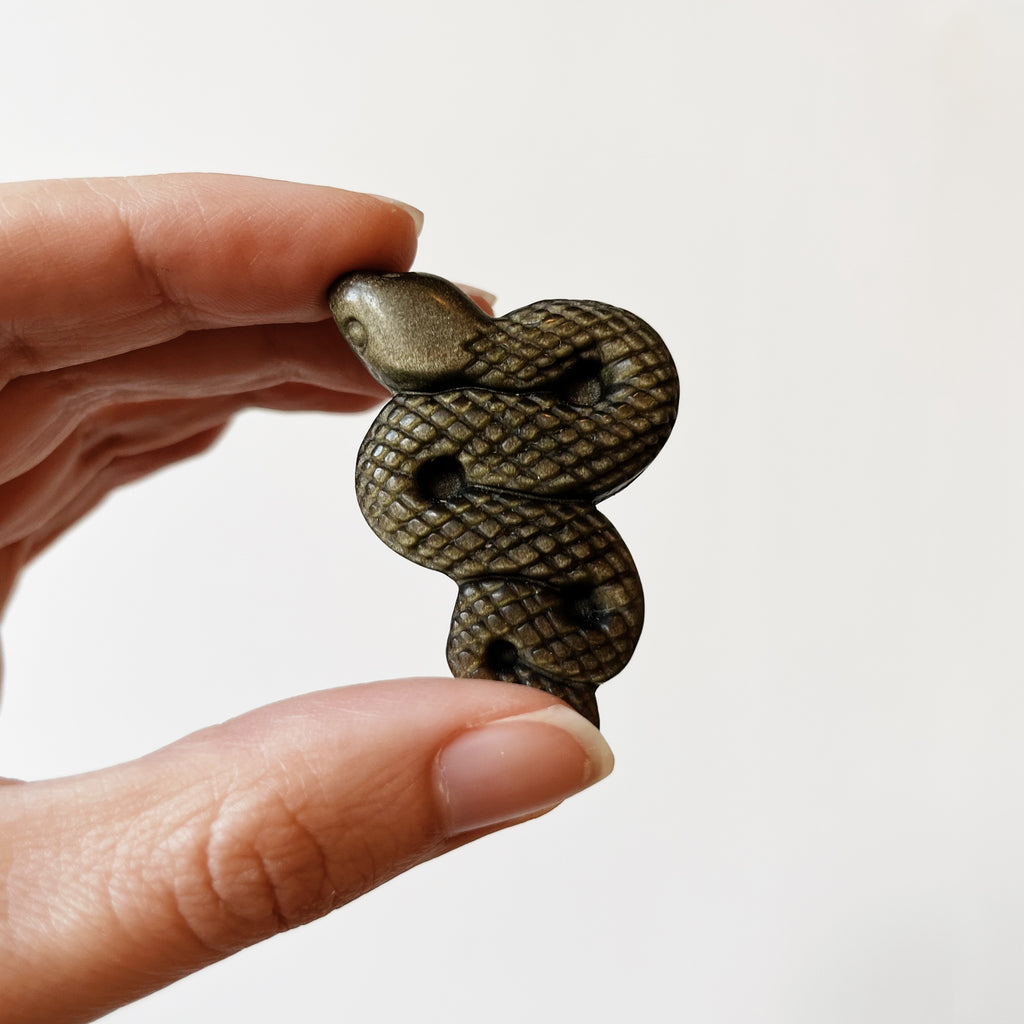 Gold Sheen Obsidian Snake