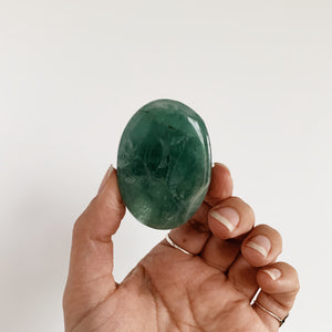 Green Fluorite palm stone