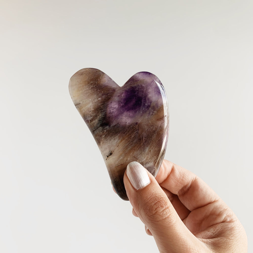 Chevron Amethyst gua sha