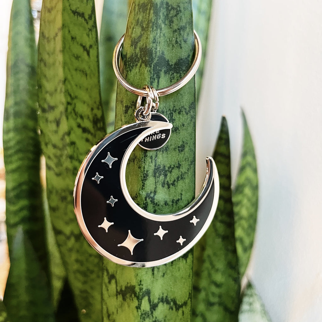 Crescent moon keychain
