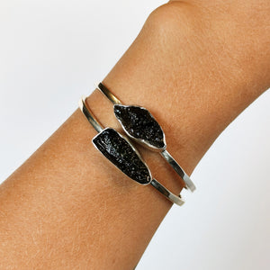 Moldavite cuff bracelet